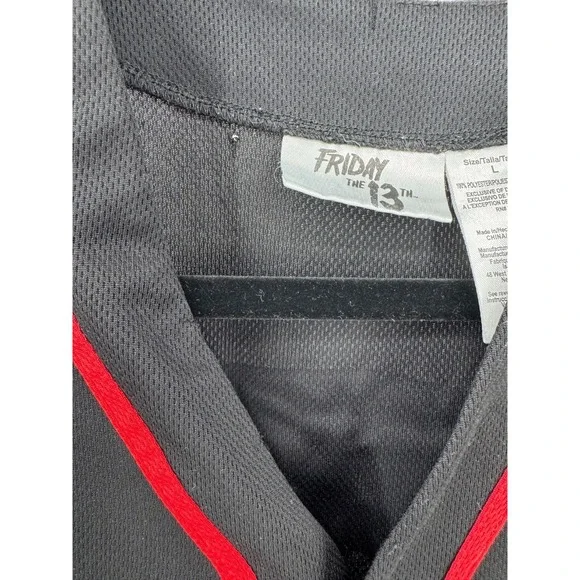 Friday the 13th Jason Vorhees Black Baseball Jersey Size L - Picture 8 of 10